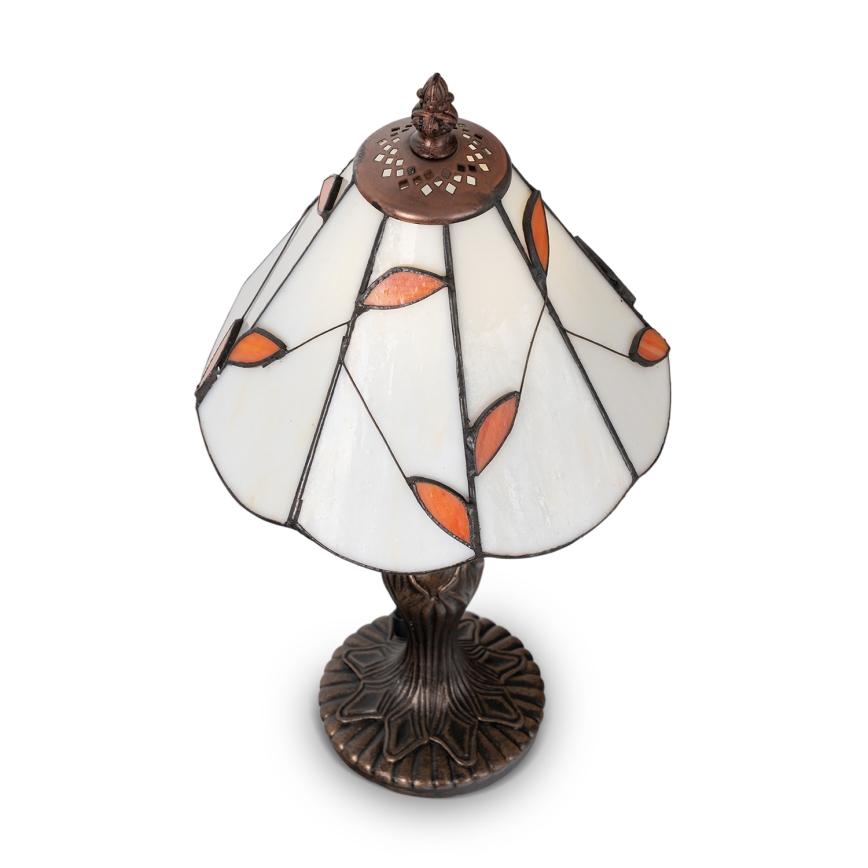 BRILAGI - Luminária de mesa Tiffany em vitral FOLIA 1xE27/60W/230V