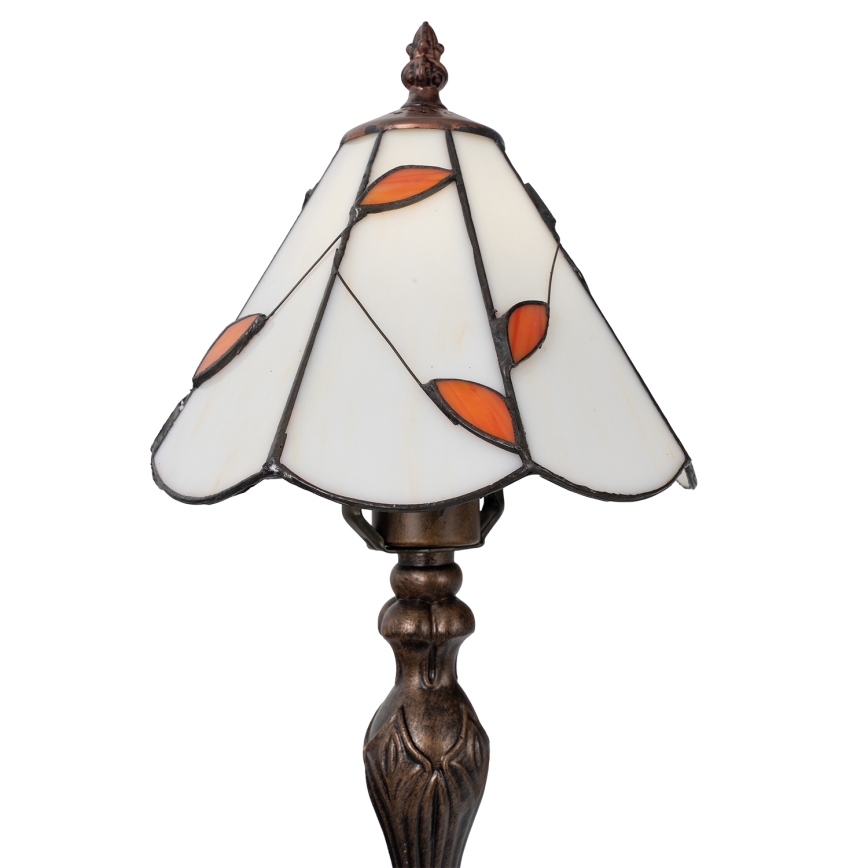 BRILAGI - Luminária de mesa Tiffany em vitral FOLIA 1xE27/60W/230V