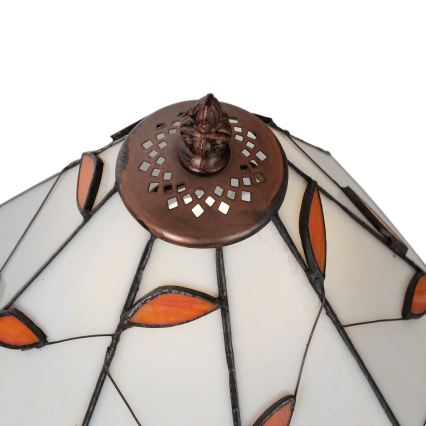 BRILAGI - Luminária de mesa Tiffany em vitral FOLIA 1xE27/60W/230V