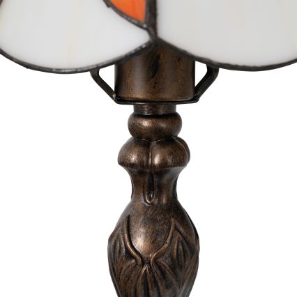 BRILAGI - Luminária de mesa Tiffany em vitral FOLIA 1xE27/60W/230V
