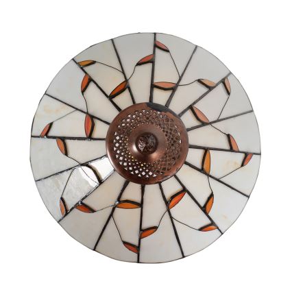 Brilagi - Luminária de mesa Tiffany em vitral FOLIA 1xE27/60W/230V