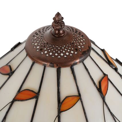 Brilagi - Luminária de mesa Tiffany em vitral FOLIA 1xE27/60W/230V