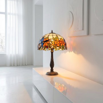 Brilagi - Luminária de mesa Tiffany em vitral JUNGLE 2xE27/60W/230V