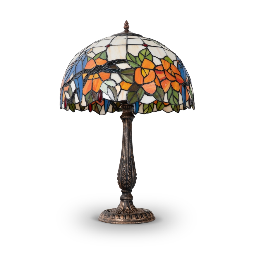 Brilagi - Luminária de mesa Tiffany em vitral JUNGLE 2xE27/60W/230V