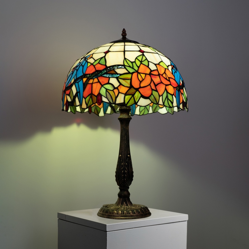 Brilagi - Luminária de mesa Tiffany em vitral JUNGLE 2xE27/60W/230V
