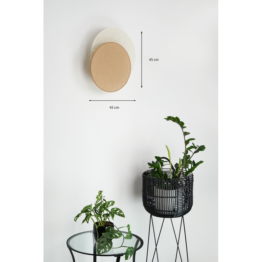 Brilagi - Luminária de parede CIRCLES 1xE27/15W/230V 45x45 cm bege/creme