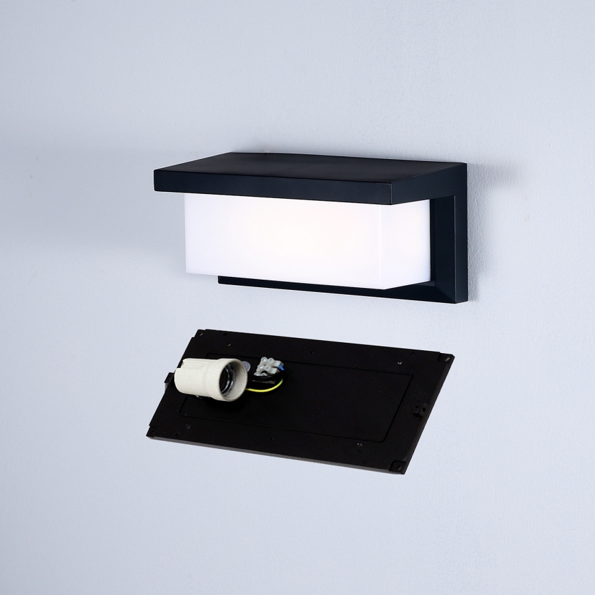 BRILAGI - Aplique de parede exterior LED RGBW dimerizável BRICKY 1xE27/12W/230V 2700-6500K IP54 preto