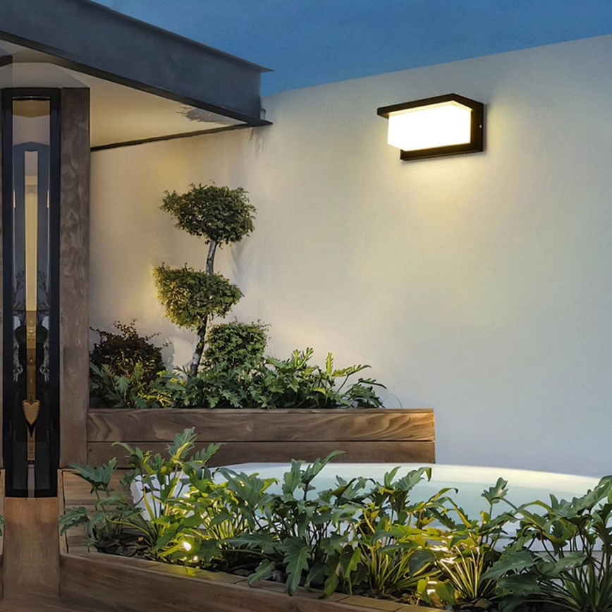 Brilagi - Aplique de parede exterior LED RGBW dimerizável BRICKY 1xE27/9W/230V 2700-6500K IP54 preto