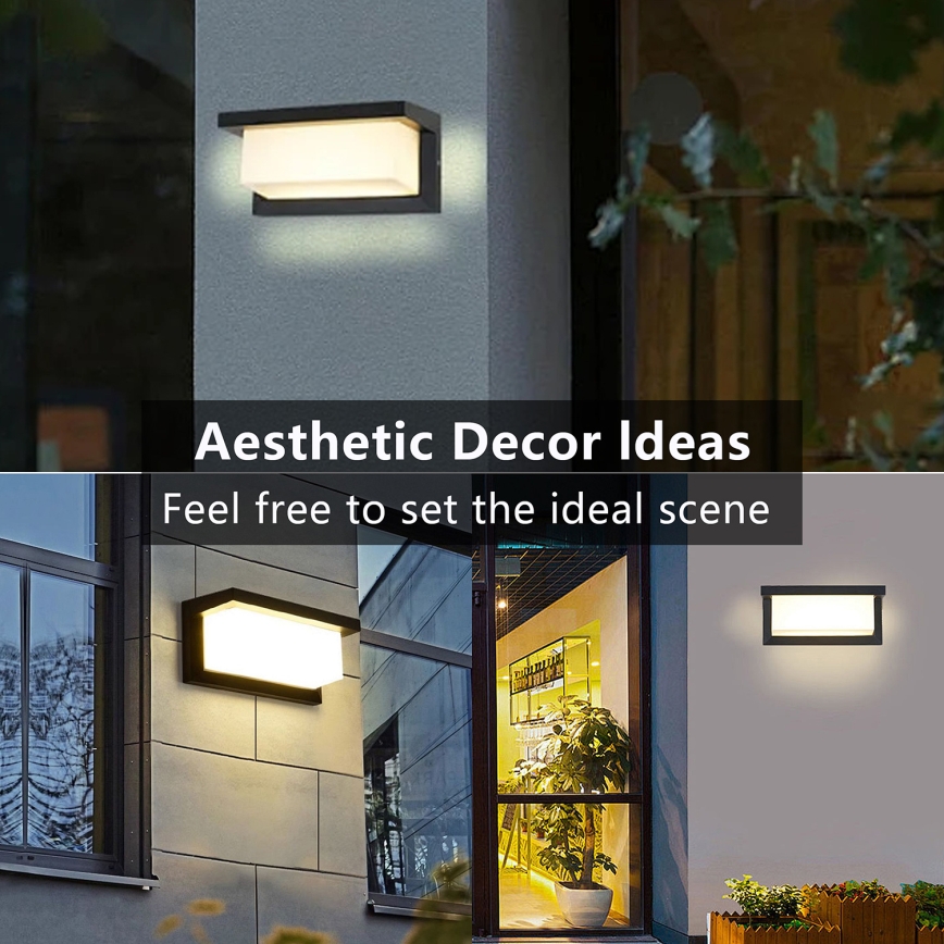 Brilagi - Aplique de parede exterior LED RGBW dimerizável BRICKY 1xE27/9W/230V 2700-6500K IP54 preto