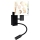 Brilagi - Luminária de parede flexível infantil LED BOBO 1xE27/25W/230V + LED/3W preta/branca/com estampas de animais