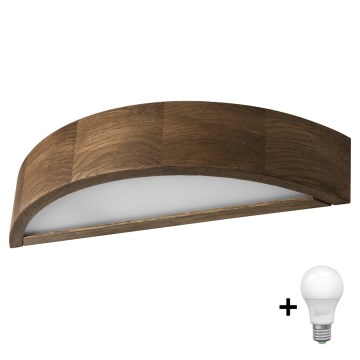 Brilagi - Luminária de parede LED CARVALHO 1xE27/60W/230V carvalho nogueira