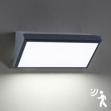 Brilagi - Luminária de parede LED exterior com sensor TRIANGLE LED/20W/230V antracite IP65