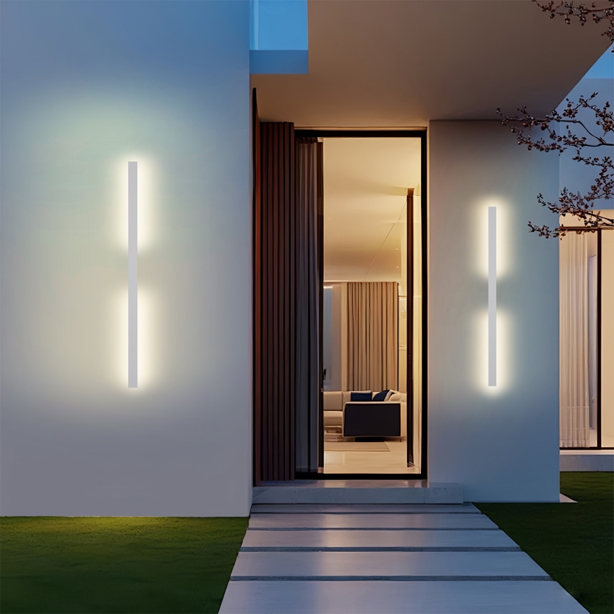 Brilagi - Aplique de parede exterior LUNA LED/24W/230V 3000K IP65 100 cm branco CRI 90