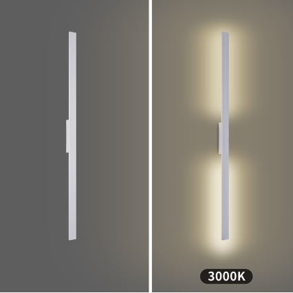 Brilagi - Aplique de parede exterior LUNA LED/24W/230V 3000K IP65 100 cm branco CRI 90