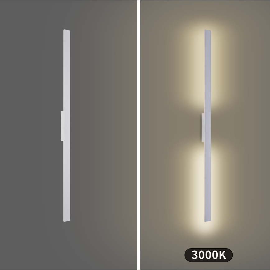 Brilagi - Aplique de parede exterior LUNA LED/24W/230V 3000K IP65 100 cm branco CRI 90