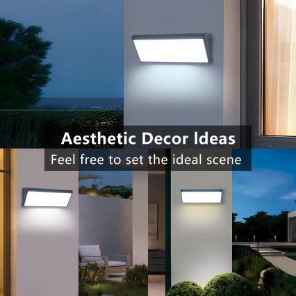 Brilagi - Aplique de parede LED para exterior com sensor TRIANGLE LED/42W/230V antracite IP65