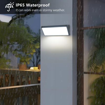 Brilagi - Aplique de parede LED para exterior com sensor TRIANGLE LED/42W/230V antracite IP65