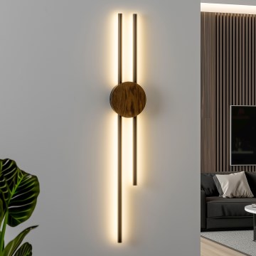 Brilagi - Luminária de Parede LED WOODY COLLINE LED/15W/230V 80 cm carvalho nogueira