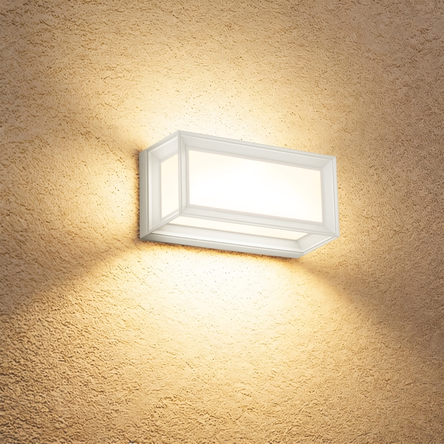 Brilagi - Candeeiro de parede exterior LED com sensor PARKER LED/12W/230V branco IP44