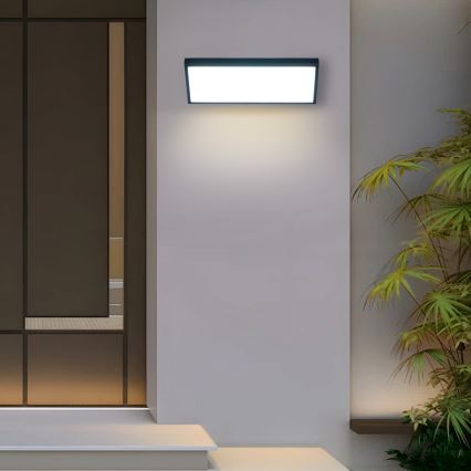 Brilagi - Aplique de parede exterior LED TRIANGLE LED/42W/230V 3000/4000/6500K 45 cm preto IP65