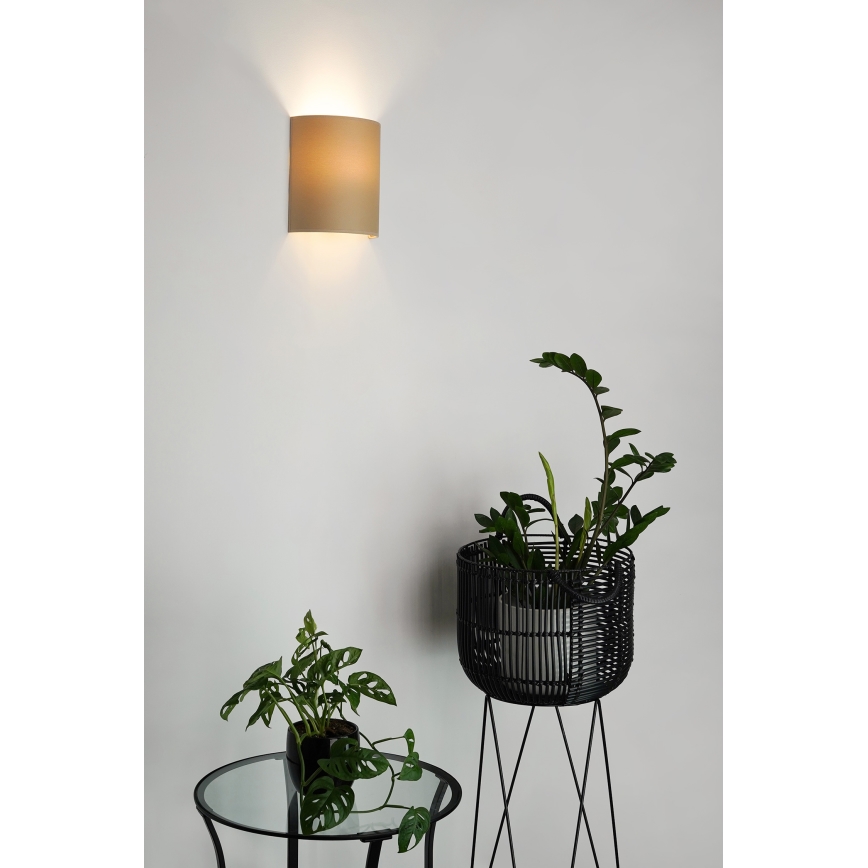 Brilagi - Luminária de parede SEMI 1xE27/15W/230V diâmetro 20 cm bege