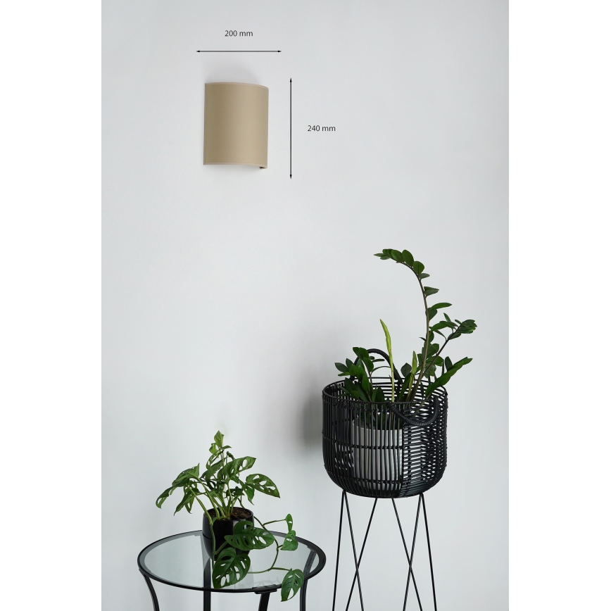 Brilagi - Luminária de parede SEMI 1xE27/15W/230V diâmetro 20 cm bege