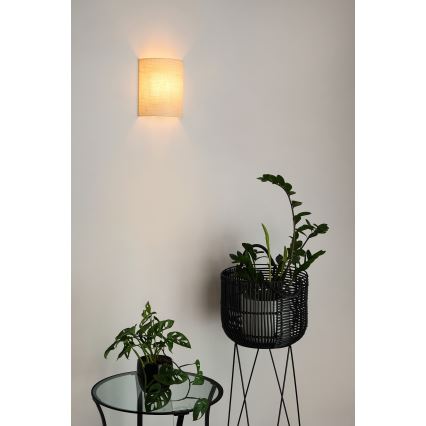 Brilagi - Luminária de parede SEMI 1xE27/15W/230V diâmetro 20 cm creme