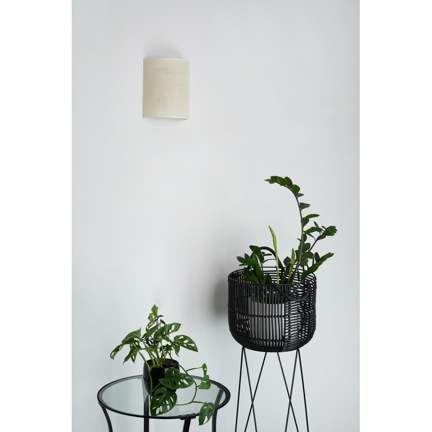 Brilagi - Luminária de parede SEMI 1xE27/15W/230V diâmetro 20 cm creme