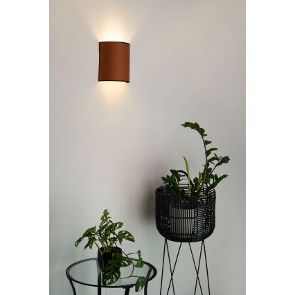 Brilagi - Luminária de parede SEMI 1xE27/15W/230V diâmetro 20 cm castanha