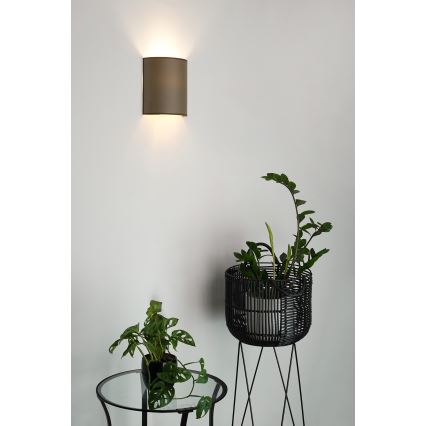 Brilagi - Luminária de parede SEMI 1xE27/15W/230V diâmetro 20 cm castanha