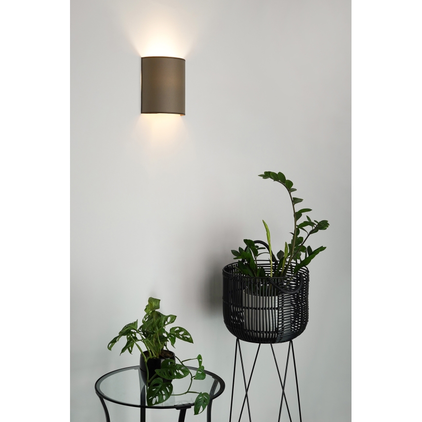 Brilagi - Luminária de parede SEMI 1xE27/15W/230V diâmetro 20 cm castanha