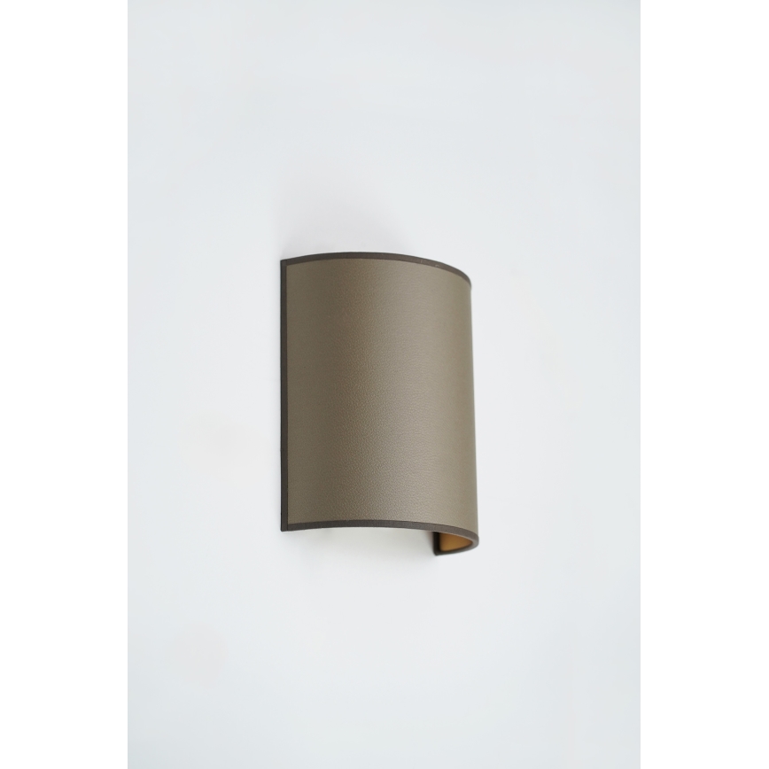 Brilagi - Luminária de parede SEMI 1xE27/15W/230V diâmetro 20 cm castanha