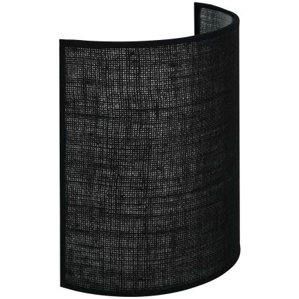 Brilagi - Luminária de parede SEMI 1xE27/15W/230V diâmetro 20 cm preta