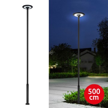Brilagi - Luminária de rua LED para exterior com poste de 5 m URBANSPARK LED/120W/230V preta IP65