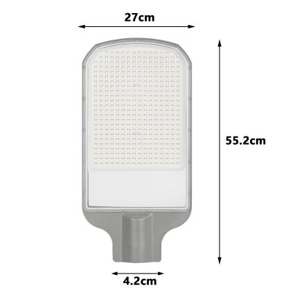 Brilagi - Luminária de rua LED para exterior URBANLIGHT LED/200W/230V cinzenta IP65