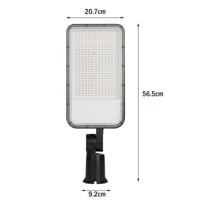 Brilagi - Luminária de rua LED URBANLIGHT LED/200W/230V preta IP65