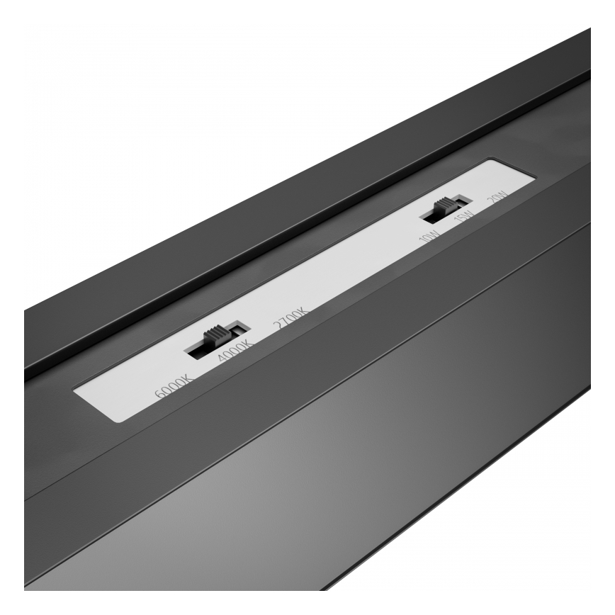 Brilagi - Luminária LED de teto sobreposta FULLDAY LED/20/30/40W/230V 2700/4000/6000K 120 cm UGR19 preta