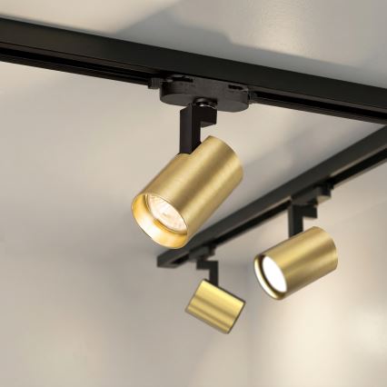 Brilagi - Luminária de spots para sistema de trilhos HUSKY 8xGU10/10W/230V preto/dourado