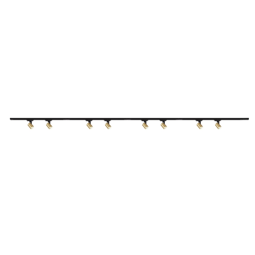 Brilagi - Luminária de spots para sistema de trilhos HUSKY 8xGU10/10W/230V preto/dourado
