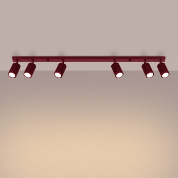Brilagi - Luminária de tecto com spots CRESTO 6xGU10/10W/230V borgonha