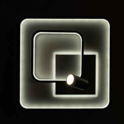 Brilagi - Candeeiro de teto LED dimerizável UNITY LED/75W/230V + 1xGU10/3W 3000-6000K 50x50 cm branco/preto + comando remoto