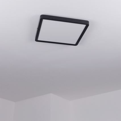 Brilagi - Candeeiro de tecto LED regulável ESTELA SQUARE LED/36W/230V 3000-6500K 31x31 cm preto + comando remoto
