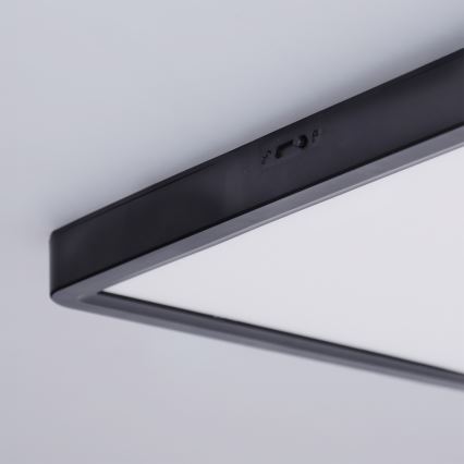 Brilagi - Candeeiro de tecto LED regulável ESTELA SQUARE LED/36W/230V 3000-6500K 31x31 cm preto + comando remoto