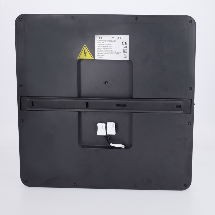 Brilagi - Candeeiro de tecto LED regulável ESTELA SQUARE LED/36W/230V 3000-6500K 31x31 cm preto + comando remoto
