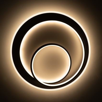 BRILAGI - Candeeiro de tecto LED dimerizável FLARE LED/70W/230V 3000-6000K Ø 50 cm branco/preto + controlo remoto