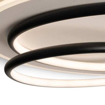 BRILAGI - Candeeiro de tecto LED dimerizável FLARE LED/70W/230V 3000-6000K Ø 50 cm branco/preto + controlo remoto
