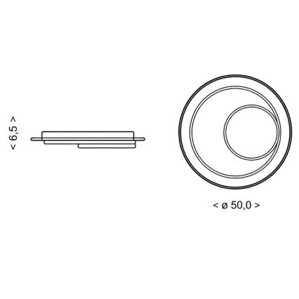BRILAGI - Candeeiro de tecto LED dimerizável FLARE LED/70W/230V 3000-6000K Ø 50 cm branco/preto + controlo remoto