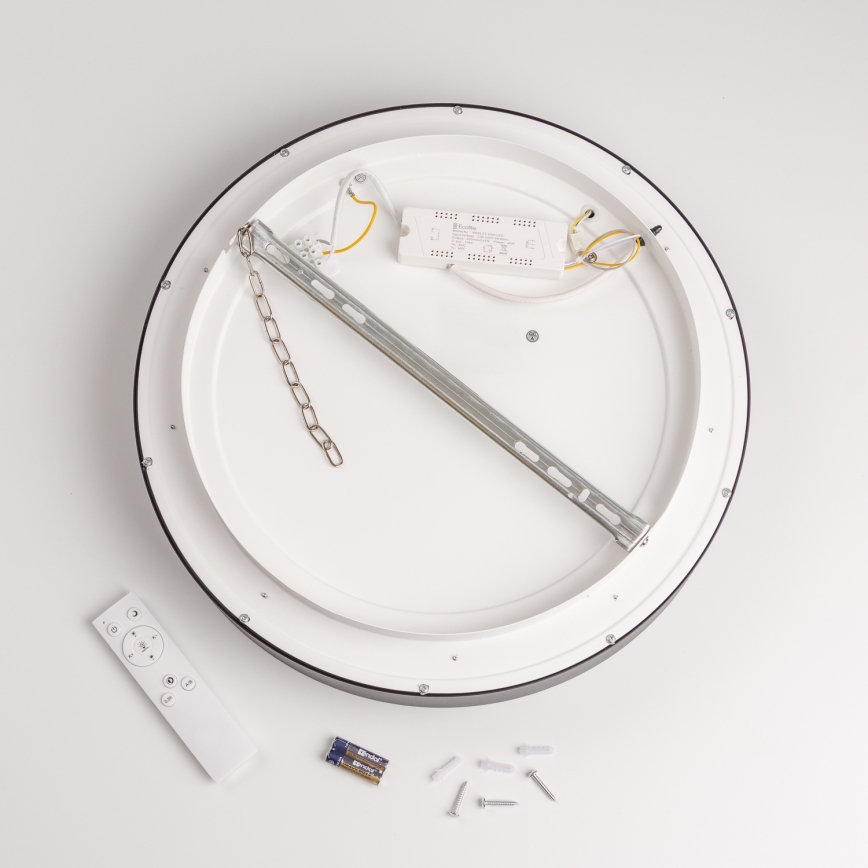 Brilagi - Luminária de teto LED regulável FALCON LED/40W/230V 3000-6500K Ø 45 cm preta + comando remoto