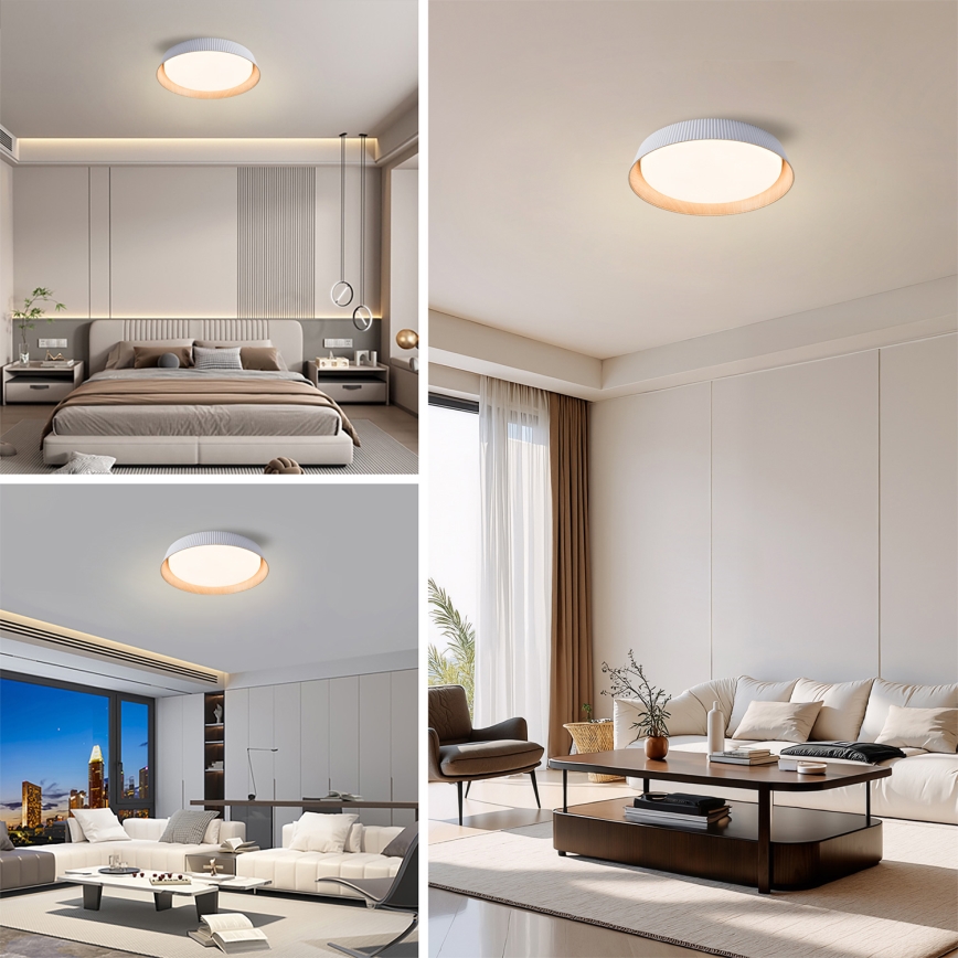 Brilagi - Candeeiro de teto LED regulável ORINO LED/54W/230V 3000-6000K branco diâmetro 43 cm + controlo remoto