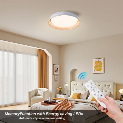 Brilagi - Candeeiro de teto LED regulável ORINO LED/54W/230V 3000-6000K branco diâmetro 43 cm + controlo remoto